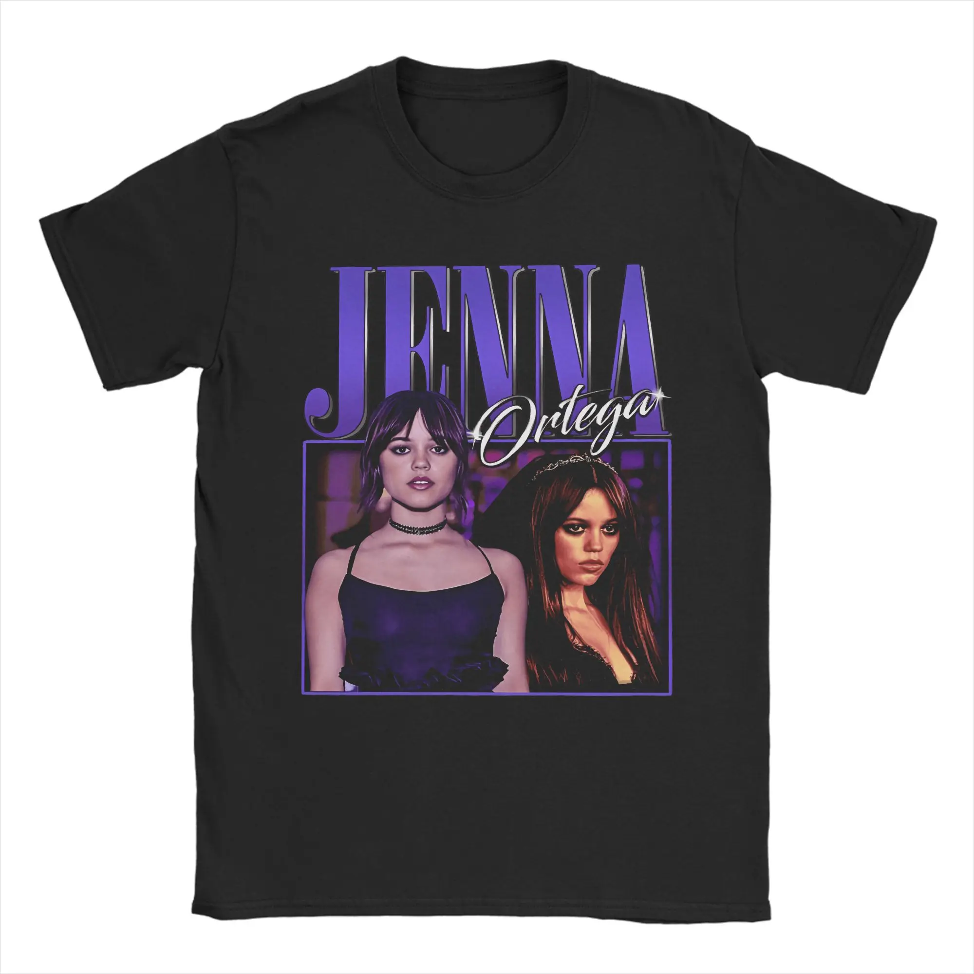 جينا أورتيجا القطن تي شيرت للذكور الصيف الممثلة Y2K متعة تي شيرت س الرقبة الهيب هوب تي شيرت المتضخم نمط الملابس