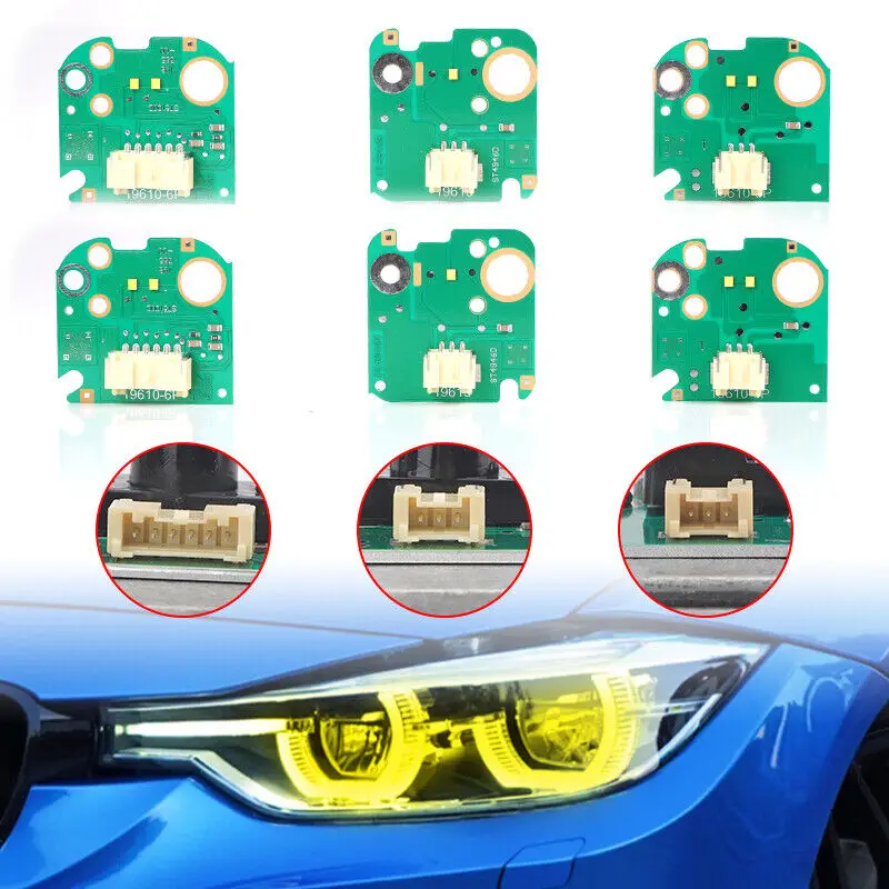 

6Pcs Yellow Angel Eye DRL LED Borad For BMW F30 F31 LCI 320i 340i 330i 2016-18 Daytime Running light OE# 63117419610 63117419615