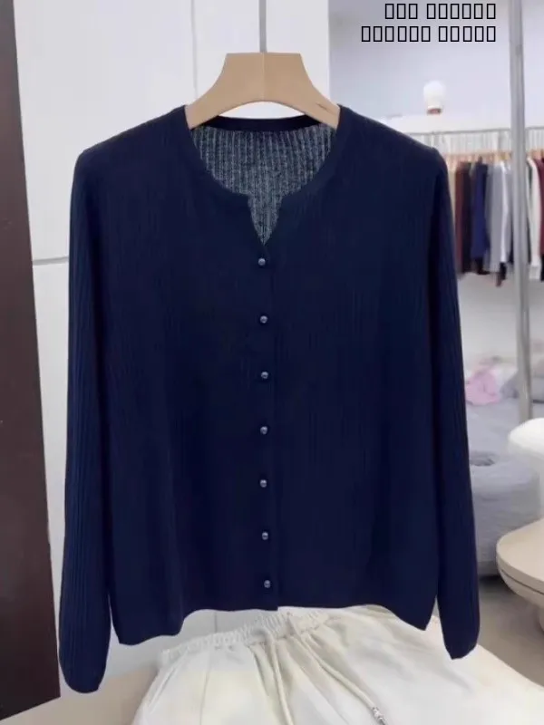 

Ladies V-Ne Long Sve Knitted Open Cardigan plus Size Slimming Korean Sle Outerwear Spring 2026 New Arrival Lazy Sle