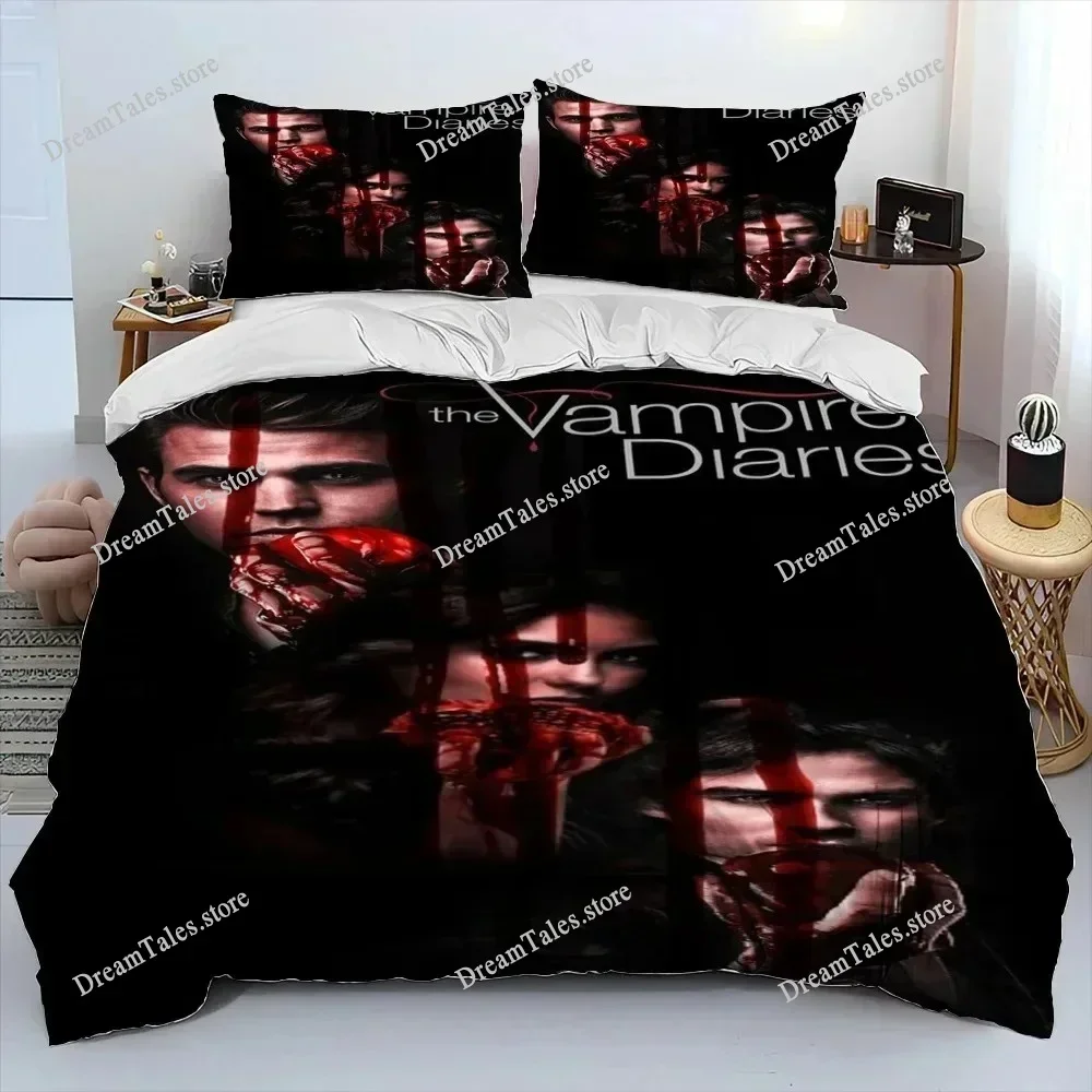 Bedding Sets The Vampire Diaries Exquisite Bed Supplies Set Horror TV Anime Bed Comforter Set Bedding Set Birthday Gift963