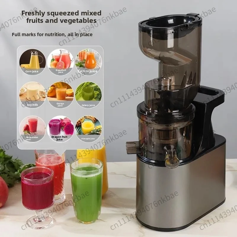 2L Großmündiger Edelstahl Slow Juicer Kommerzieller Kaltpress-Entsafter