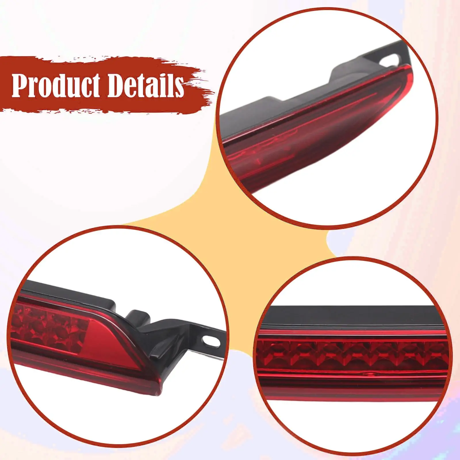 Third Brake Light Auto Accessory Easy to Install Modern Part 5303754AF