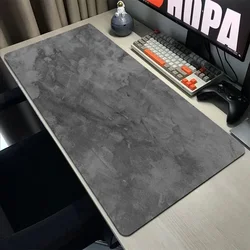 Große Schreibtischunterlage, 900 x 400 mm, Overlock-Mauspad XXL, Schreibtischunterlage für Desktop-Tastatur, graue Gaming-Mauspad, Computerzubehör