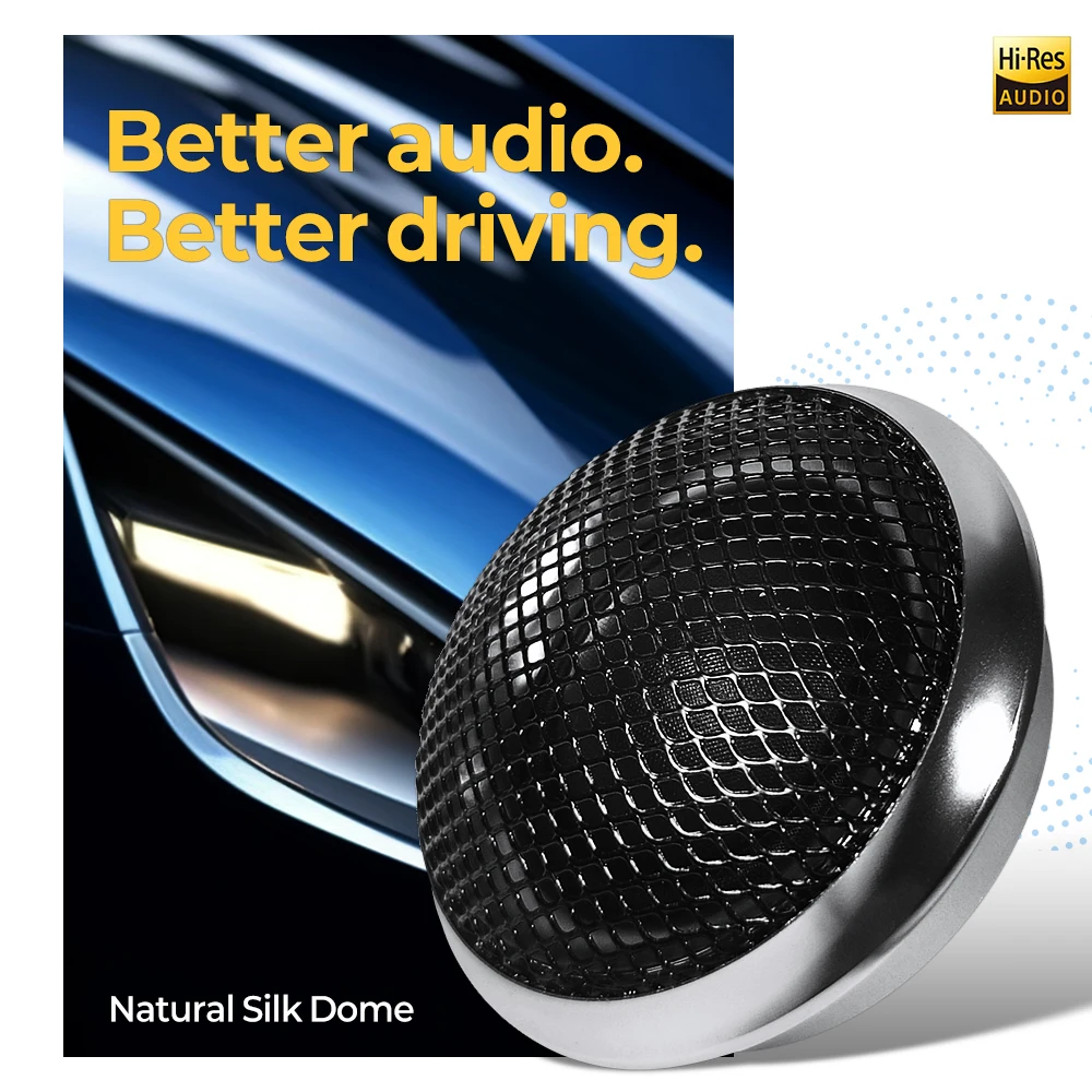 1.5-Inch Car High Fidelity Stereo Speaker Tweeter - Car Modification Car Audio Silk Dome Tweeter