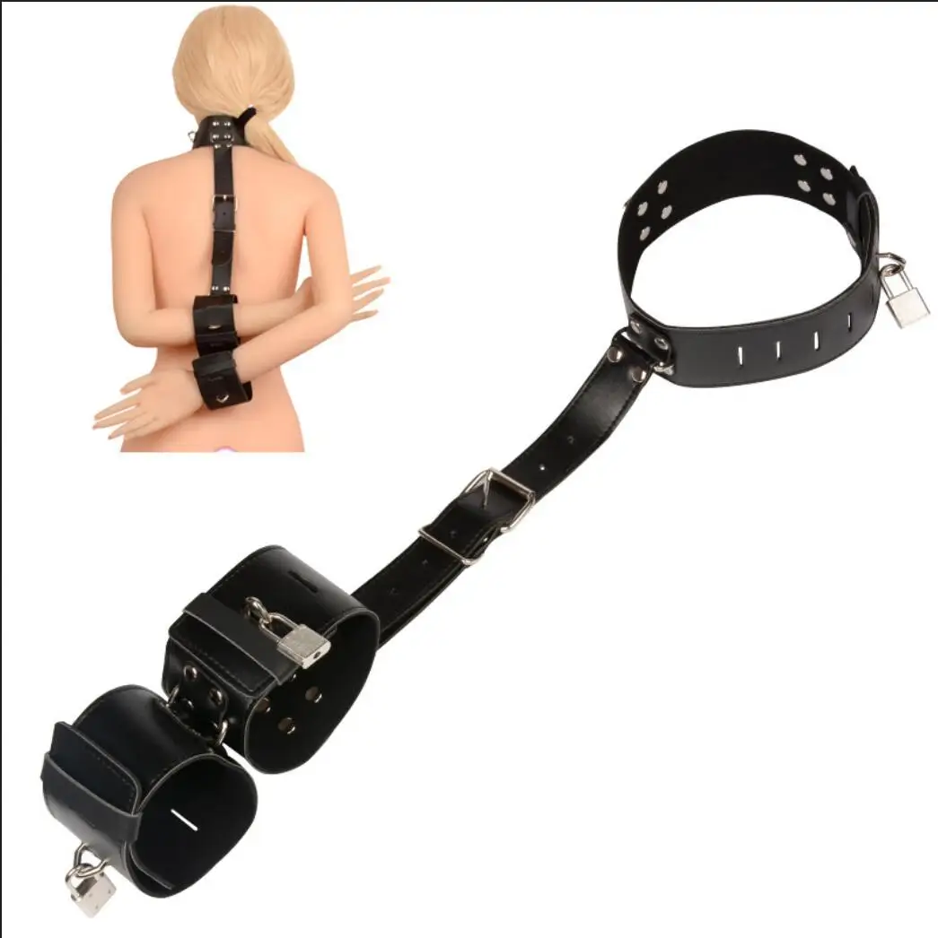 BDSM ألعاب الكبار المثيرة الإناث الأزواج المثيرة لوازم الرقيق الرقبة أصفاد النايلون عبودية تسخير طوق الوثن الجنس لعب S3181