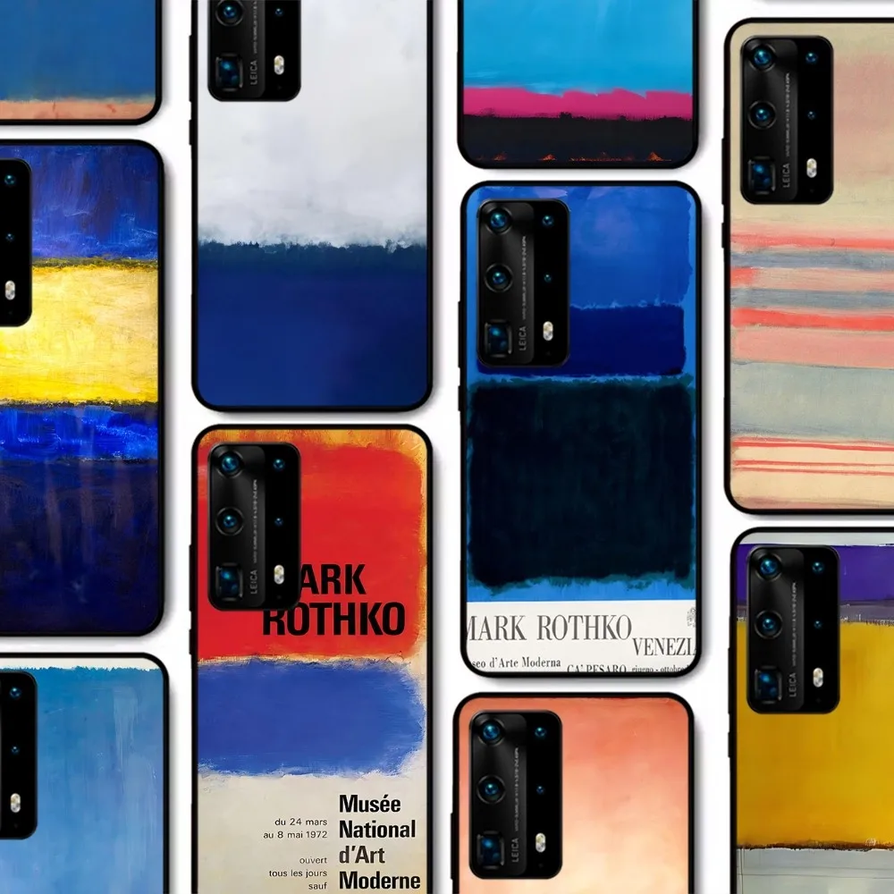 Rothko Abstract Colorful Tin Signs Phone Case For Huawei P 8 9 10 20 30 40 50 Pro Lite Psmart Honor 10 lite 70 Mate 20lite