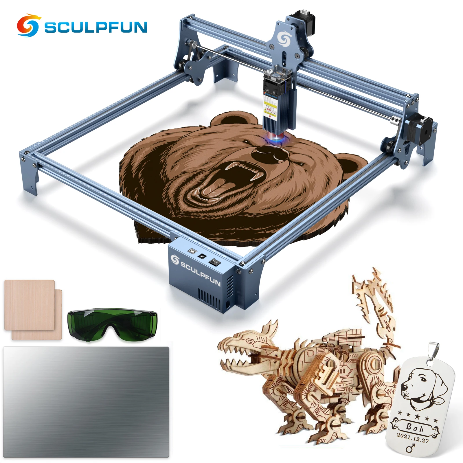 

SCULPFUN S9 Wood Acrylic Fabric Paper Laser Engraving Machine Cnc Laser Engraver Mini Marking Machine Laser Engraving