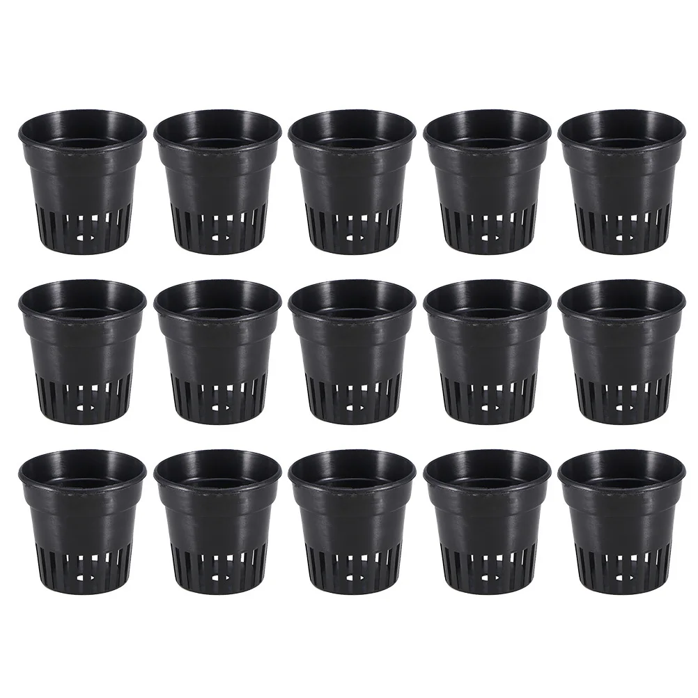 15pcs Planting Basket Slotted Plastic Pot For Hydroponics Nursery Bucket Garden Containers Net Cups With Drainage Holes Root