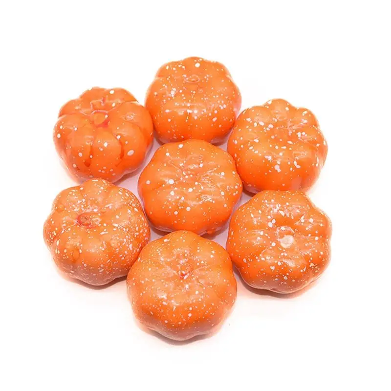 

ABJN-100 Piece Mini Faux Pumpkin 3.5Cm Yellow DIY Thanksgiving Halloween Party Decoration Props