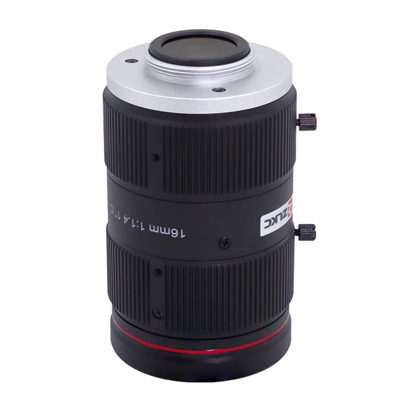 ZLKC-عدسة كاميرا مراقبة حركة المرور الذكية 12 ميجا بكسل عالية الدقة ، 16 طول بؤري ثابت ، حامل C ، تصحيح IR ،