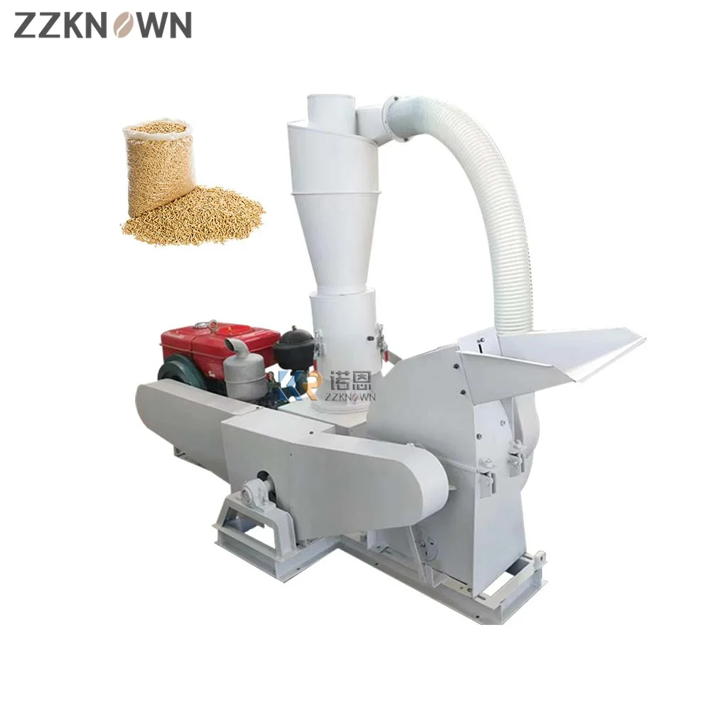 Industrial 200-250 KG/H High Efficiency Diesel Type Crushing And Granulating Machine Non Electric Wood Shredding Machine