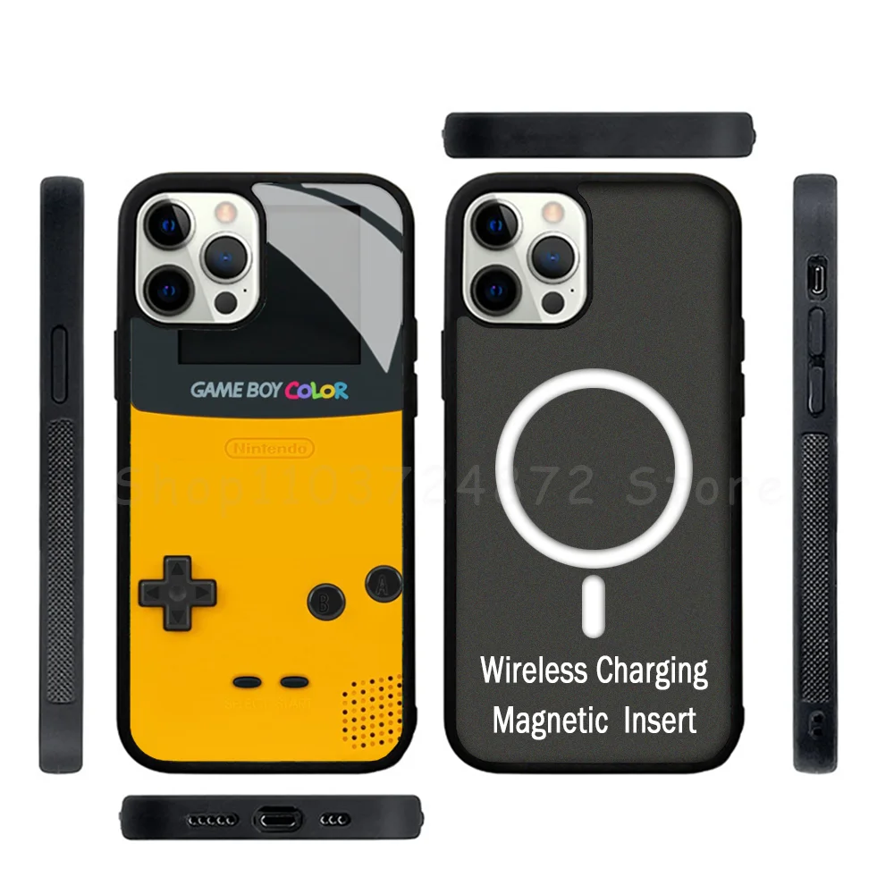 G-Gameboy Phone Case Strong Magnetic For IPhone 15 14 13 Pro Max Mini Alex Mirror For Magsafe Wireless Charging Cover