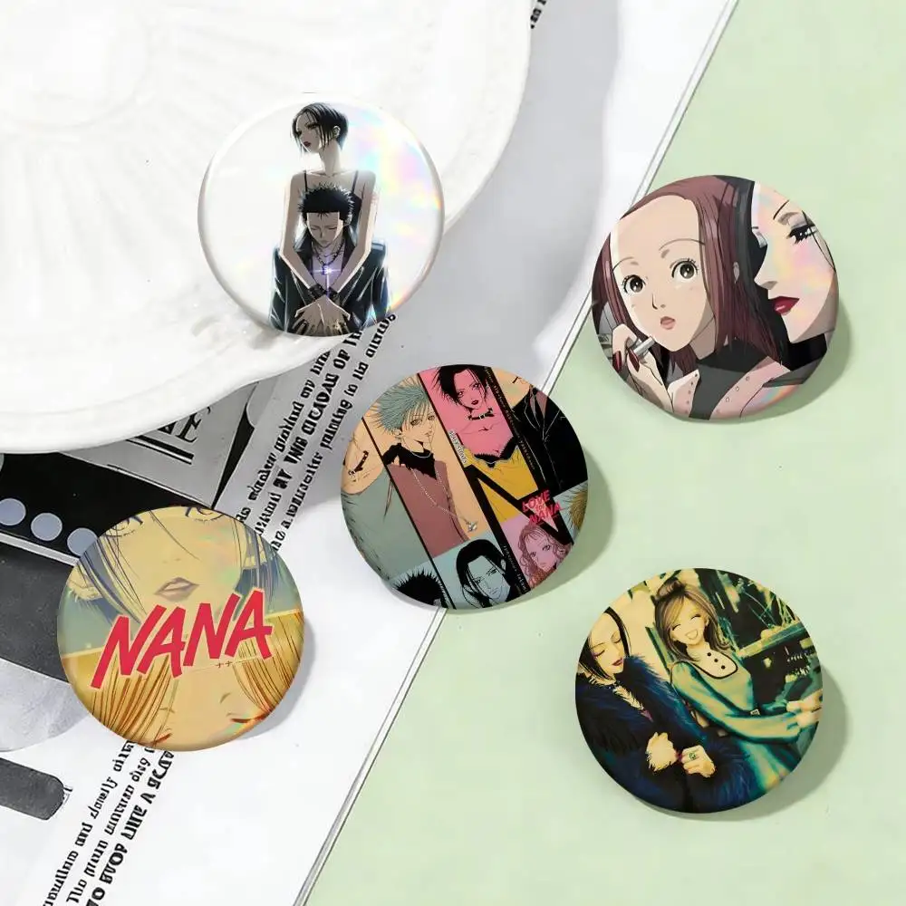 Anime NANA Badges 25 32 44 58 75 Mm Round Cosplay Pin Bag Decor Fans Collect Friends Gifts Brooch Souvenir view 2