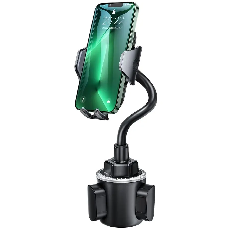 

MilitaryGrade Cup Phone Holder for Car Truck, 2026 Enhanced 13 360 Adjustable Gooseneck w AntiShake Car Mount, Universal Car Pho