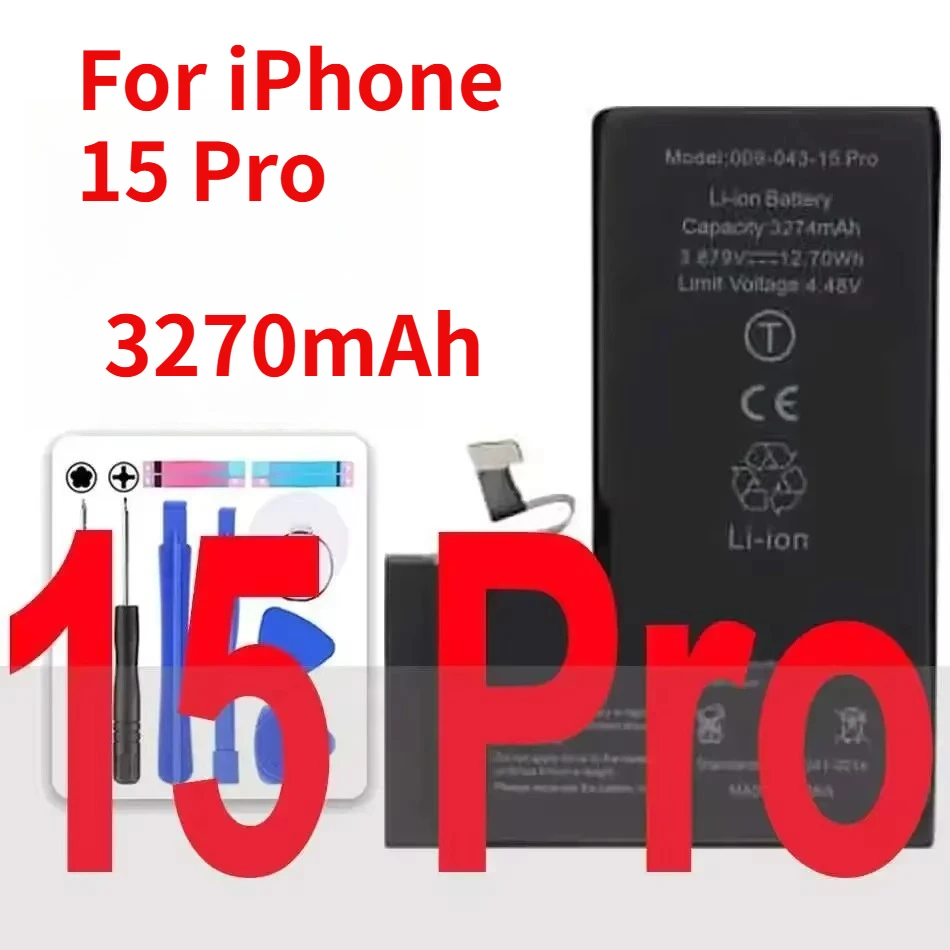 Li-ion Battery For iPhone 11 12 13 14 15 Pro Max mini Plus SE X XR XS Max 12mini 13pro 13promax Replacement Phone Batteries