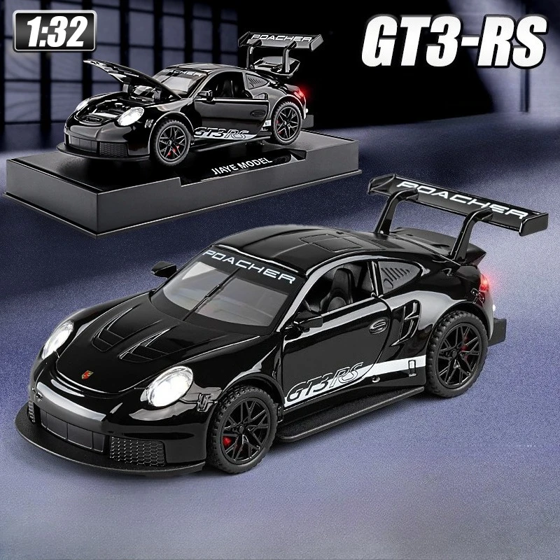 

1:32 Porsche 911 GT3 RS Alloy Sports Car Model Diecast Metal Toy Racing Car Model Simulation Sound Light Childrens Gift