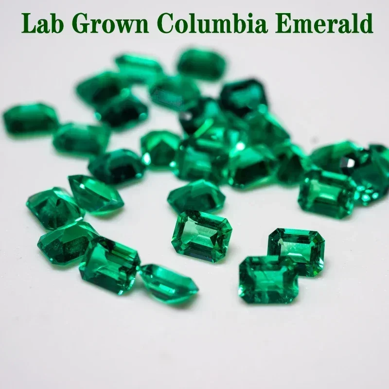 

Lab Grown Columbia Emeralds Hydrothermal Emerald Hand Cut with Selectable AGL Certificate Advanced Jewelry Making Materials