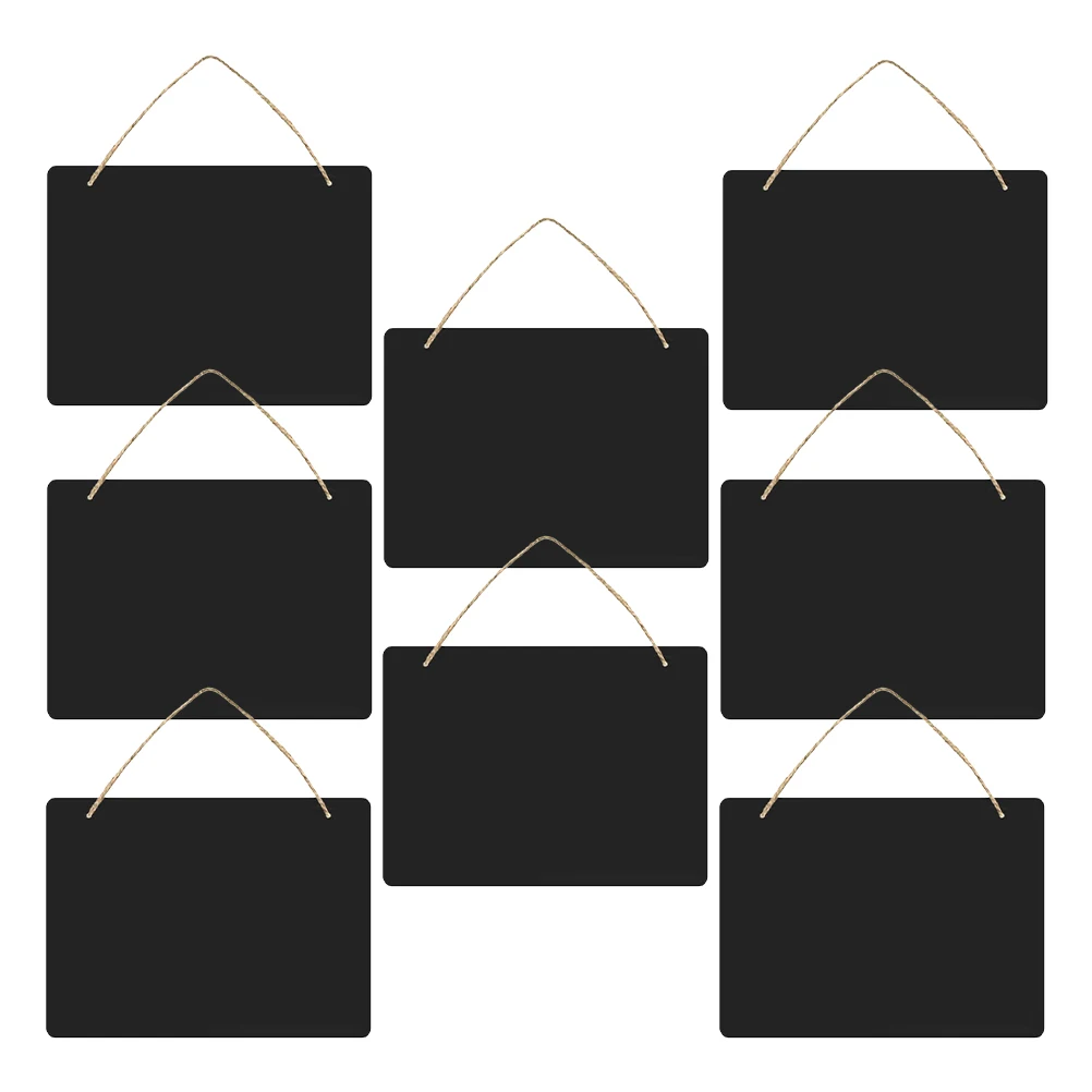 8Pcs Wood Message Board Hanging Chalkboard for Writing Notes Messages Display Chalkboard Sign for Office Cafe Home Organization