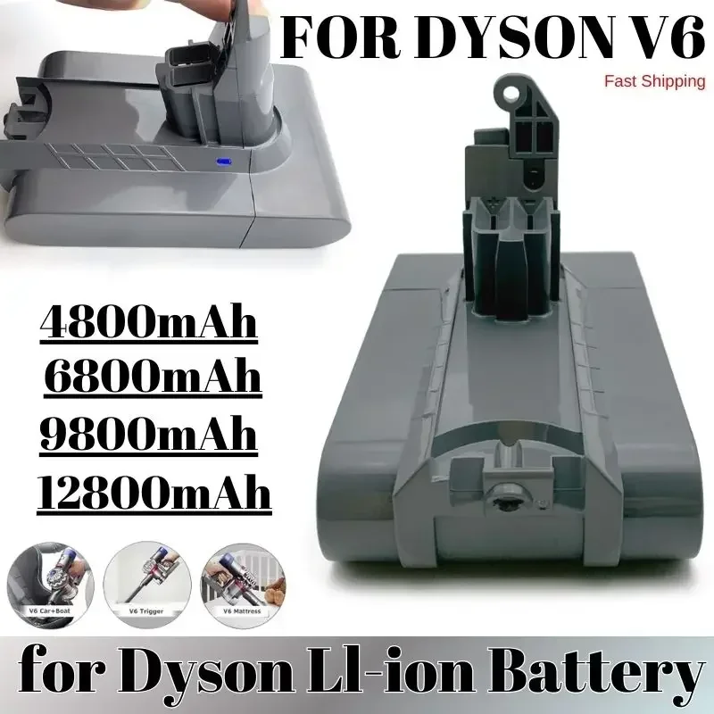 

For Dyson dc62 battery 12800mAh 21.6V Li-ion Battery for Dyson V6 DC58 DC59 DC61 DC62 DC74 SV07 SV03 SV09 Vacuum Cleaner Battery