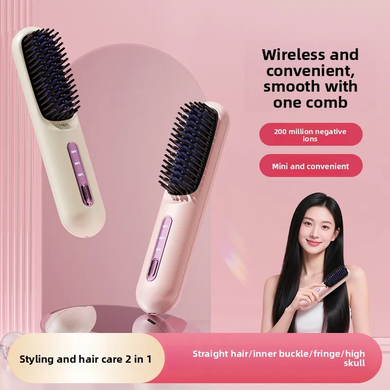 portable-hairstraighteningcombnegative-ionhaircurlingcombstraight-haircurlingwanddual-use-wireless-curling-irondoesnotdamagehair