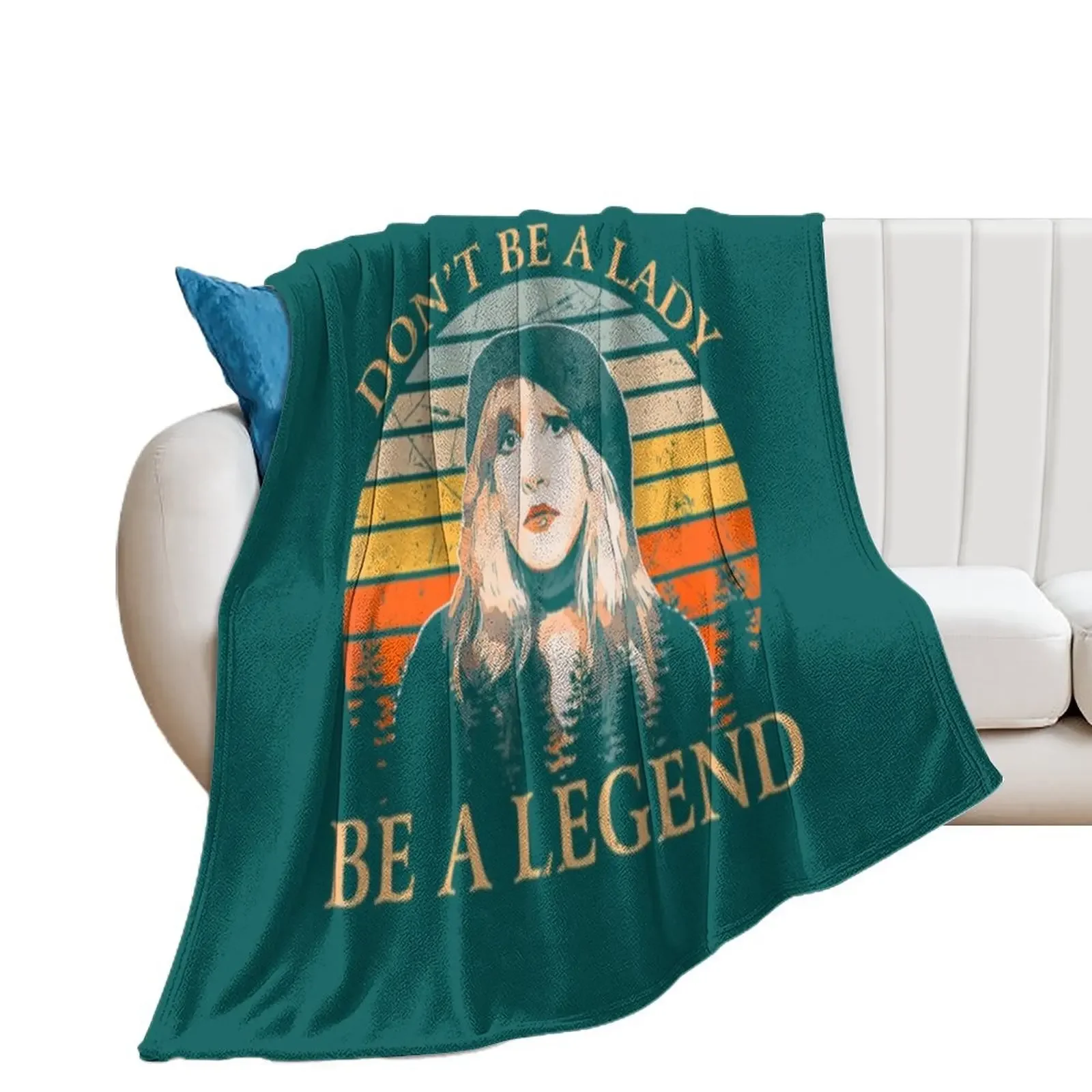 

Stevie Nicks Vintage Stevie-Nicks Rock Band Dont Be Lady - Be a Legend Throw Blanket wednesday Cute Plaid Blankets