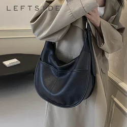 LEFTSIDE Retro Design PU Leather Shoulder Bags For Women 2024 Winter New Y2K Fashion Crossbody Bag Female Handbags And Purses