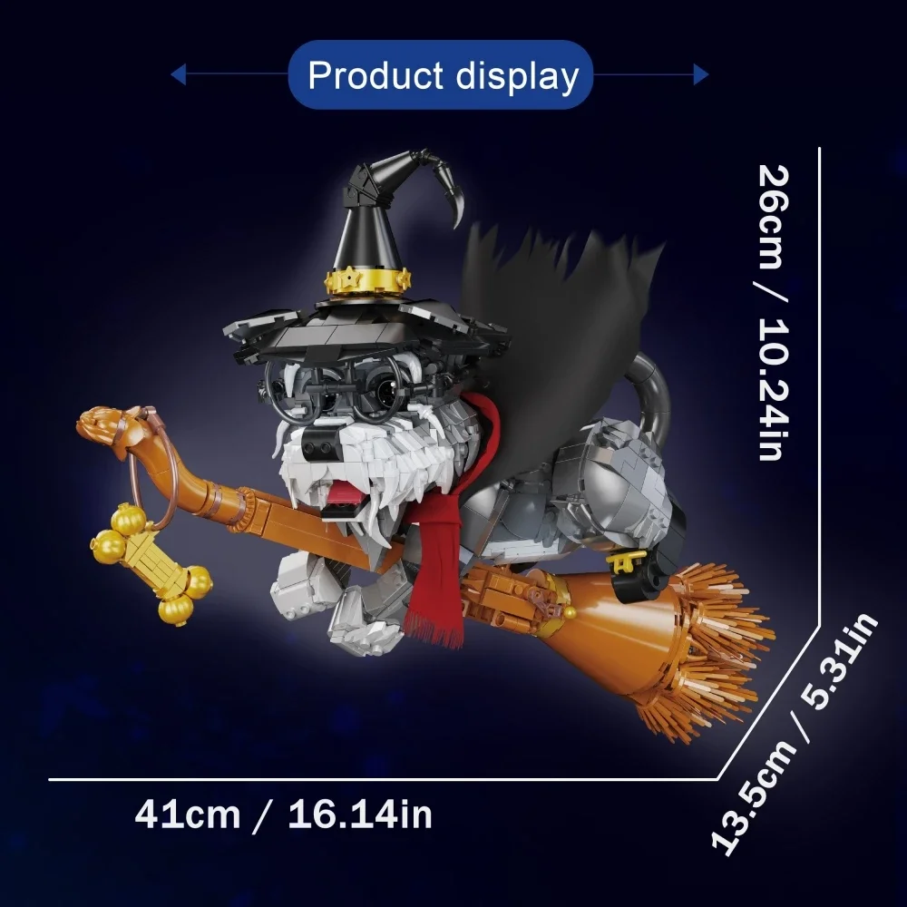 1298 stücke Kreative Serie Magie Welt Hund Arzt Bausteine Ziegel Tier Desktop Ornament Modell Kind Montage Spielzeug Jungen Geschenk