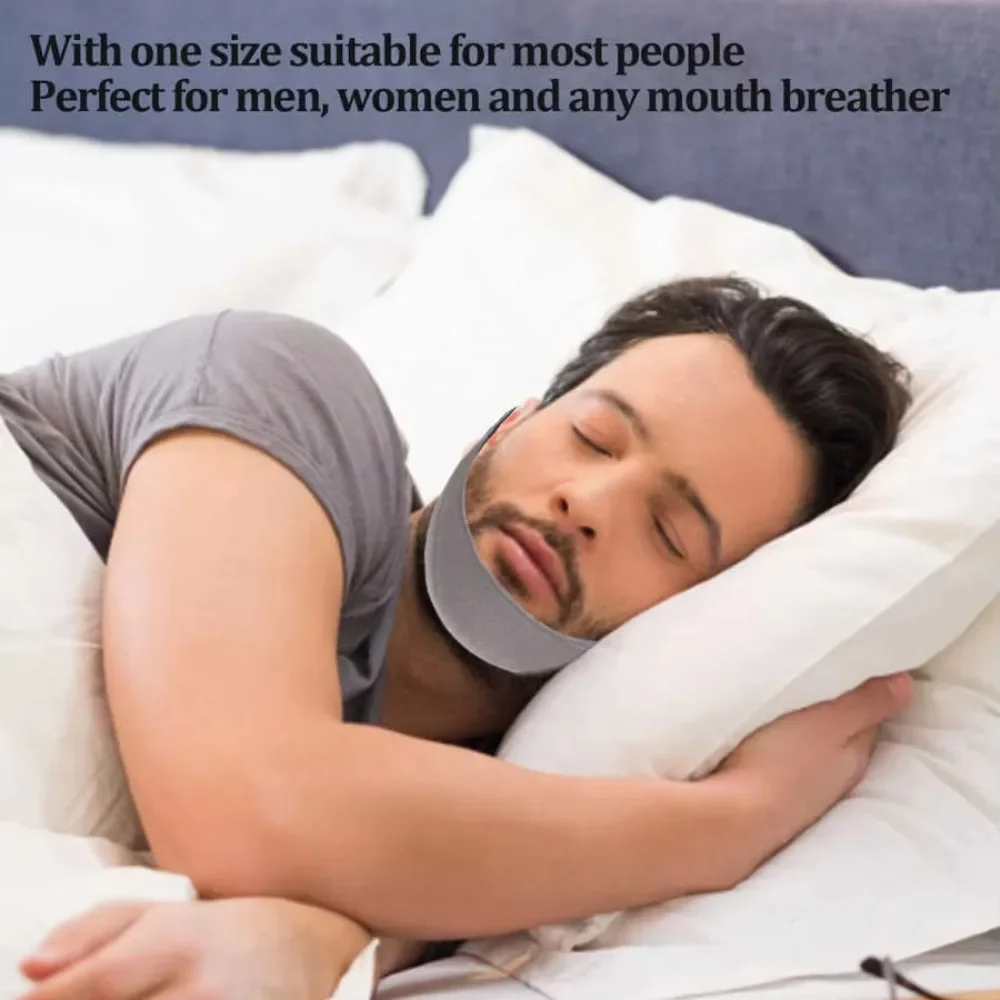 Snore Stopper Bandage Triangular Anti Snore Device Mouth Guard Stop Snoring Chin Belt Apnea Belt Sleep Care Tool Better Breath