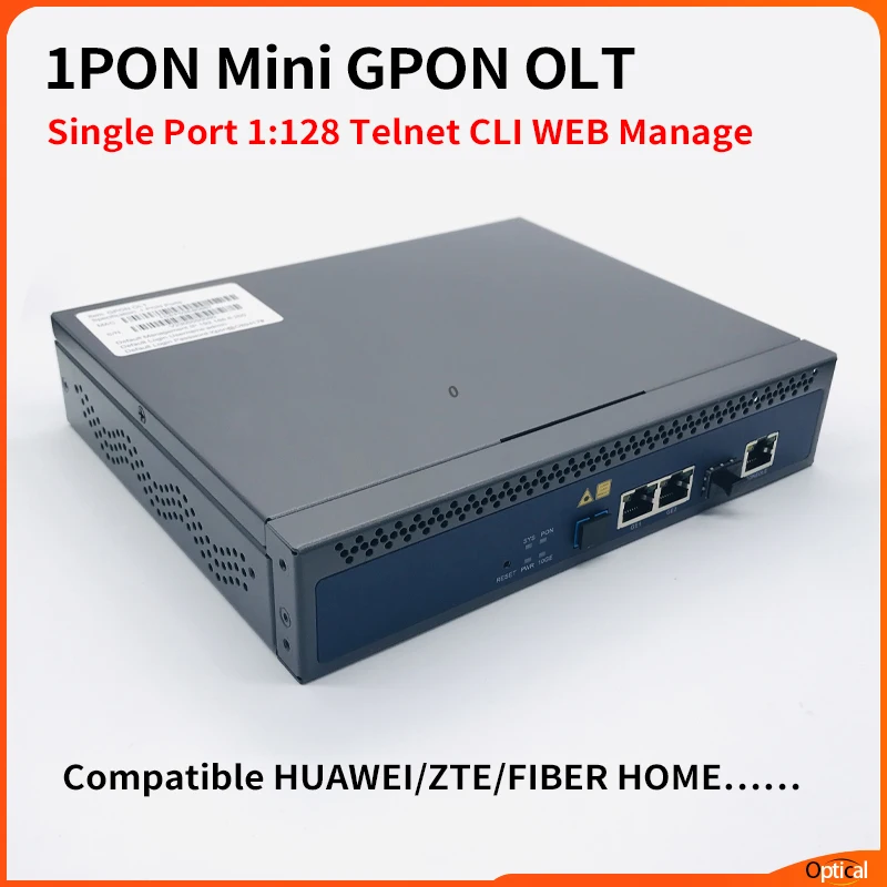 

Gpon OLT 1 Port With 1 PCS 7db Sfp Support 128 users Compatible With ZTE HUAWEI Fiber Home Xpon Gpon ONU With AC power cable