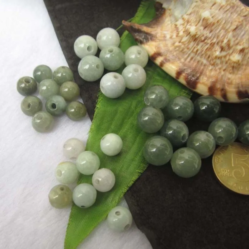 

10pcs Jade Jadeite 8mm 10mm 12mm14mm Buddha Beads Loose Beads with Beads