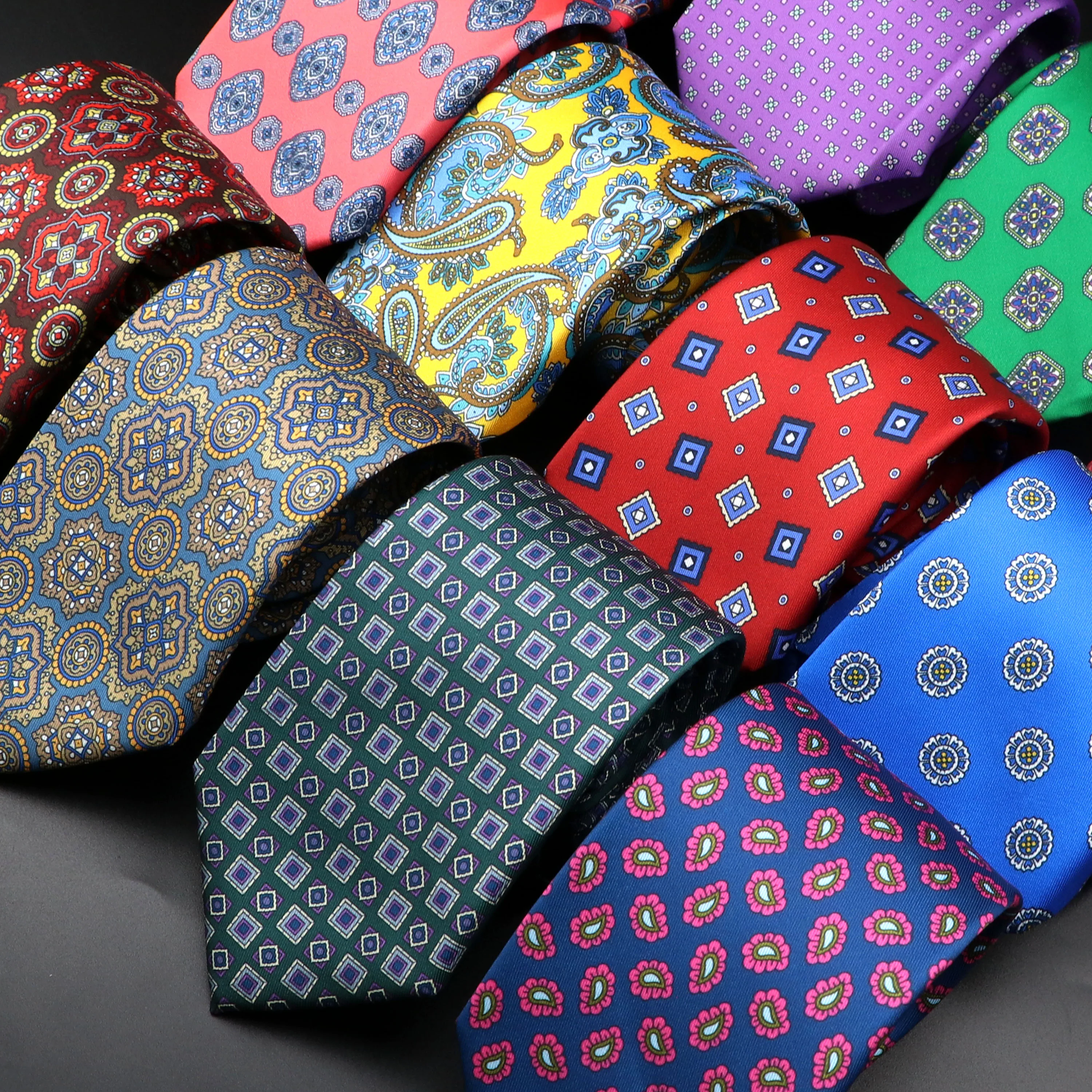 Corbatas de seda para hombre, corbatas de Jacquard, a rayas, a cuadros, florales, Paisley, accesorios para corbata, ropa diaria, traje de camisa, corbata, regalo de fiesta de boda, 7,5 cm