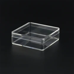 50ml Small Square Transparent PS Plastic Storage Box For Mini Jewelry Beads Crafts Case Container Display Crystal Packaging Box