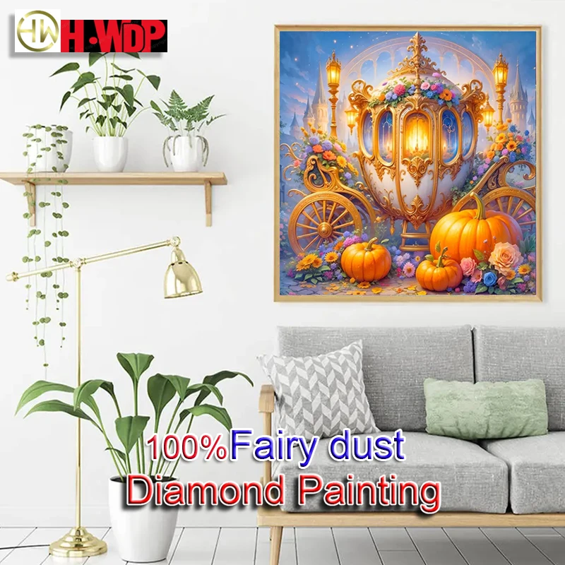 

100% Фея Пыль Алмазная картина Подарки на Хэллоуин Квадратная мозаика Вышивка Ведьма Настенное искусство Алмазное искусство Полный кристалл Домашний декор