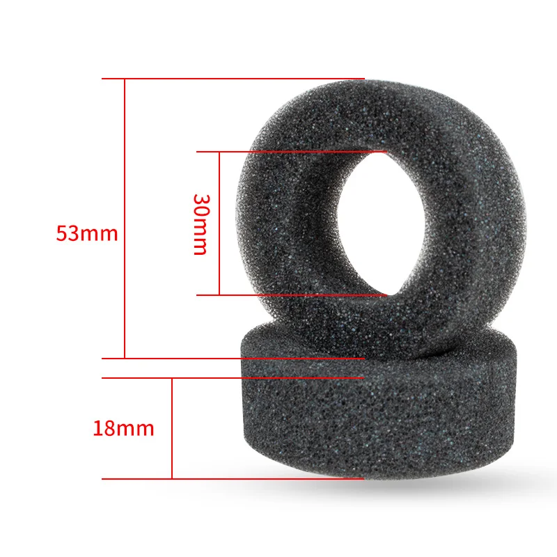 TRX4M 4pcs Simulation Black Tyre Sponge Foam Filling for 1/18 RC Crawler TRX4-M Defender Upgrade Parts