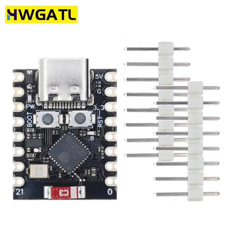 HWGATL ROBOT ESP32-C3 Entwicklungsboard ESP32 C3 SuperMini WiFi Bluetooth für Arduino