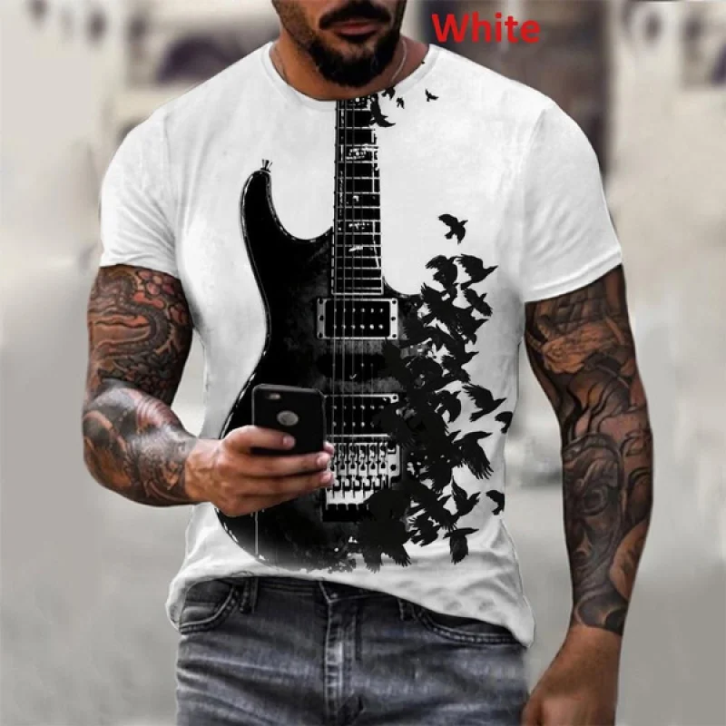 

Fashion Funny 3D Printed Violin T-shirt Cute Musical Instruments 3D Printed for Men Shirt