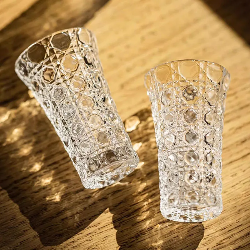 YWDL 6pcs Set Wine Glass Cup Vodka Whiskey Shot Glass Party Spirits Cup Espresso Coffee Mug Clear Cup For Sake Soju Brandy