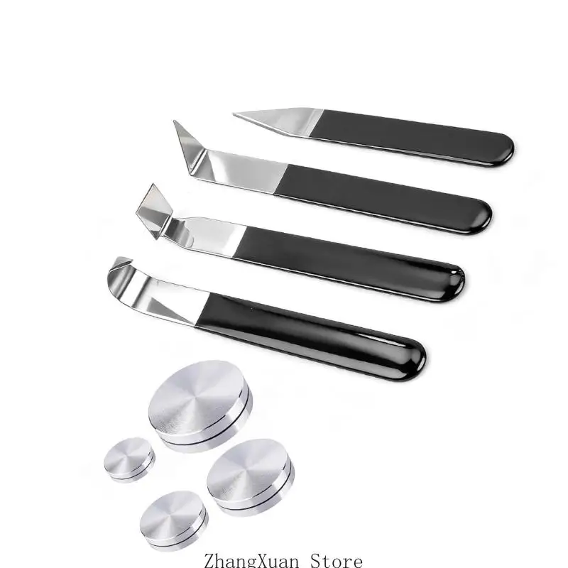 Ton-Schnitzwerkzeug-Set mit glattem Metall für detaillierte Bastelarbeiten, Projekttrimmen, 3 x – Detail 9