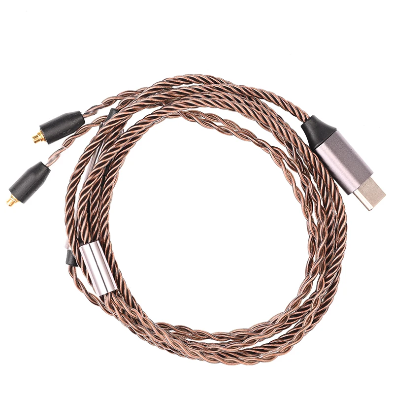 Cabo de fone de ouvido mmcx de alta resolução dac embutido para iphone 16 núcleo banhado a prata cabo de fone de ouvido de substituição 3.5mm tipo c com microfone