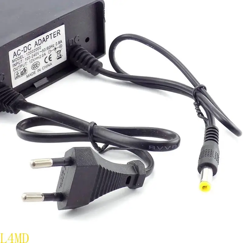 

L4MD CCTV Camera Adaptor AC 12V 2A Power Adater EU/US Plug Waterproof