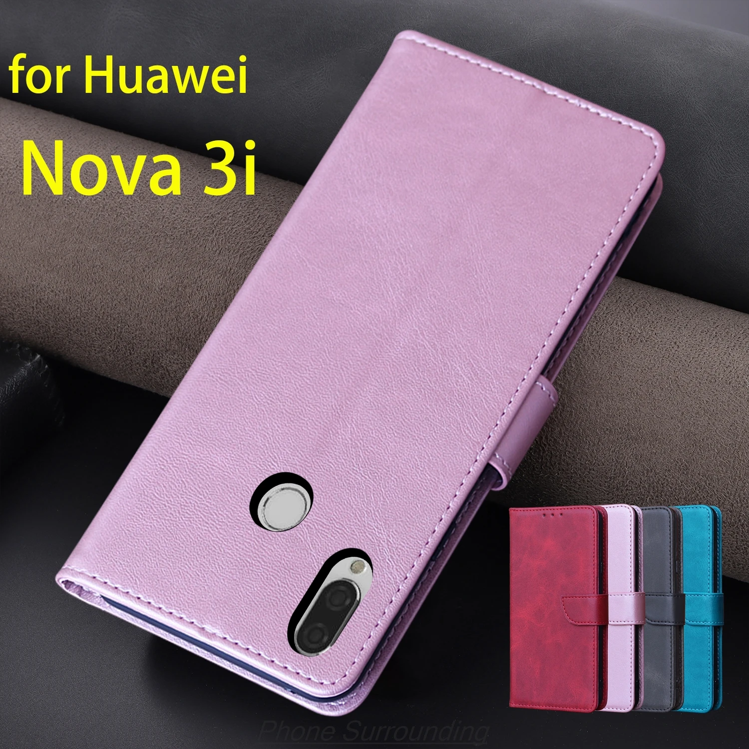 

Wallet Flip Cover Leather Case for Huawei Nova 3i INE-LX2 Pu Leather Phone Bags protective Holster Capa Fundas Coque