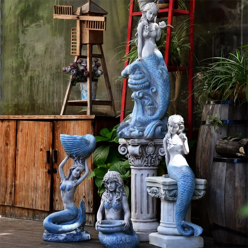 

Courtyard New Outdoor Garden Mermaid Decoration Creative Home Decoration Pool Water Tank Landscape Wedding Gift