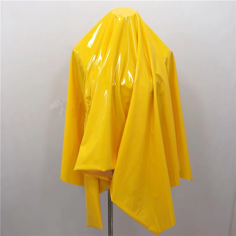 Good Yellow Mirror PU Leather Fabric High-stretch Reflective Shiny PU faux leather Sewing Material for Dance Pants DIY Bodysuits