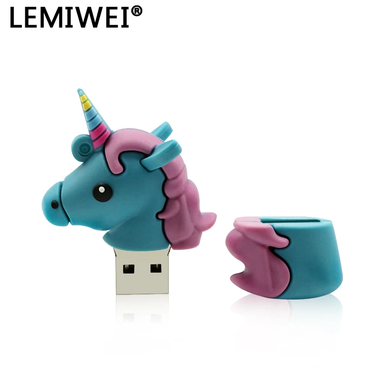 Phong Cách Mới Hoạt Hình Hình Bút Usb 32GB Ngựa Dễ Thương Pendrive Thực Dung Lượng 4GB 8GB thẻ Nhớ 16GB