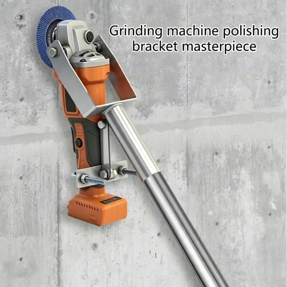 Welded Frame Angle Grinder Support Bracket High Carbon Steel Metal Construction Angle Grinder Stand Extended Long Shaft