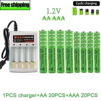 1.2V AA4800mAh+AAA3800mAh+Charger Original Rechargeable Battery for Computer Clock Radio Video Game Digital Camera AA AAAbattery