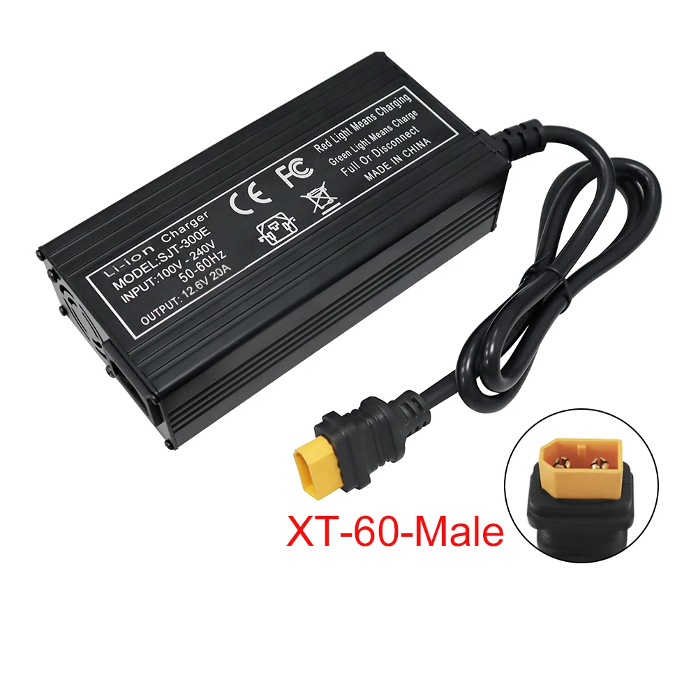 12.6V 20A Li-ion Battery Fast Charger For 3S 12V 10.8V 11.1V Touring Car RV Energy Storage Iron Solar System Lithium Battery