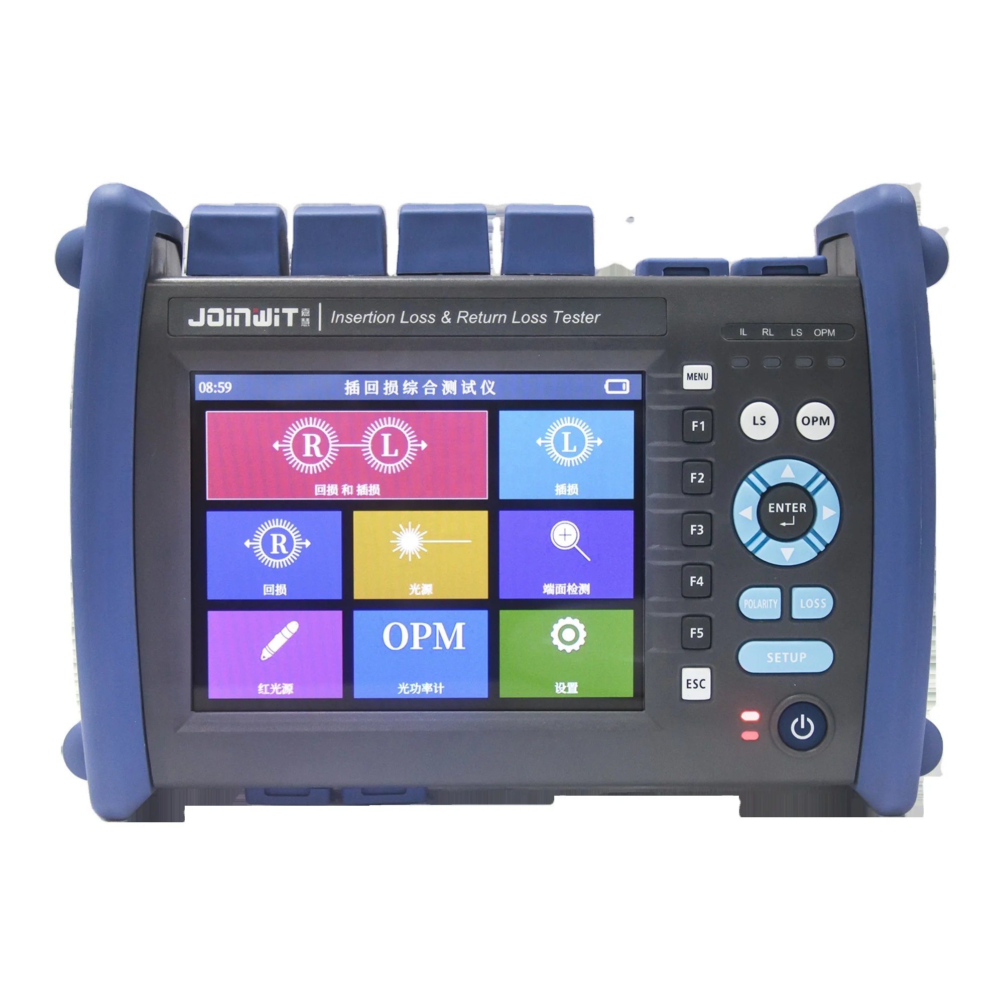 

Fiber Optic Insertion Loss Return Loss Integrated Tester with Optical Power Meter and Optical Light Source and VFL