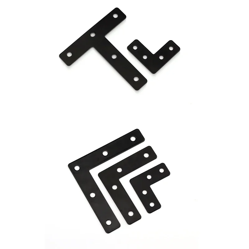 

Steel Thicken Black T/L Right Angle Bracket 90° Shelf Bracket Connector Fastening Angle Code Furniture Hardware Fittings Tools