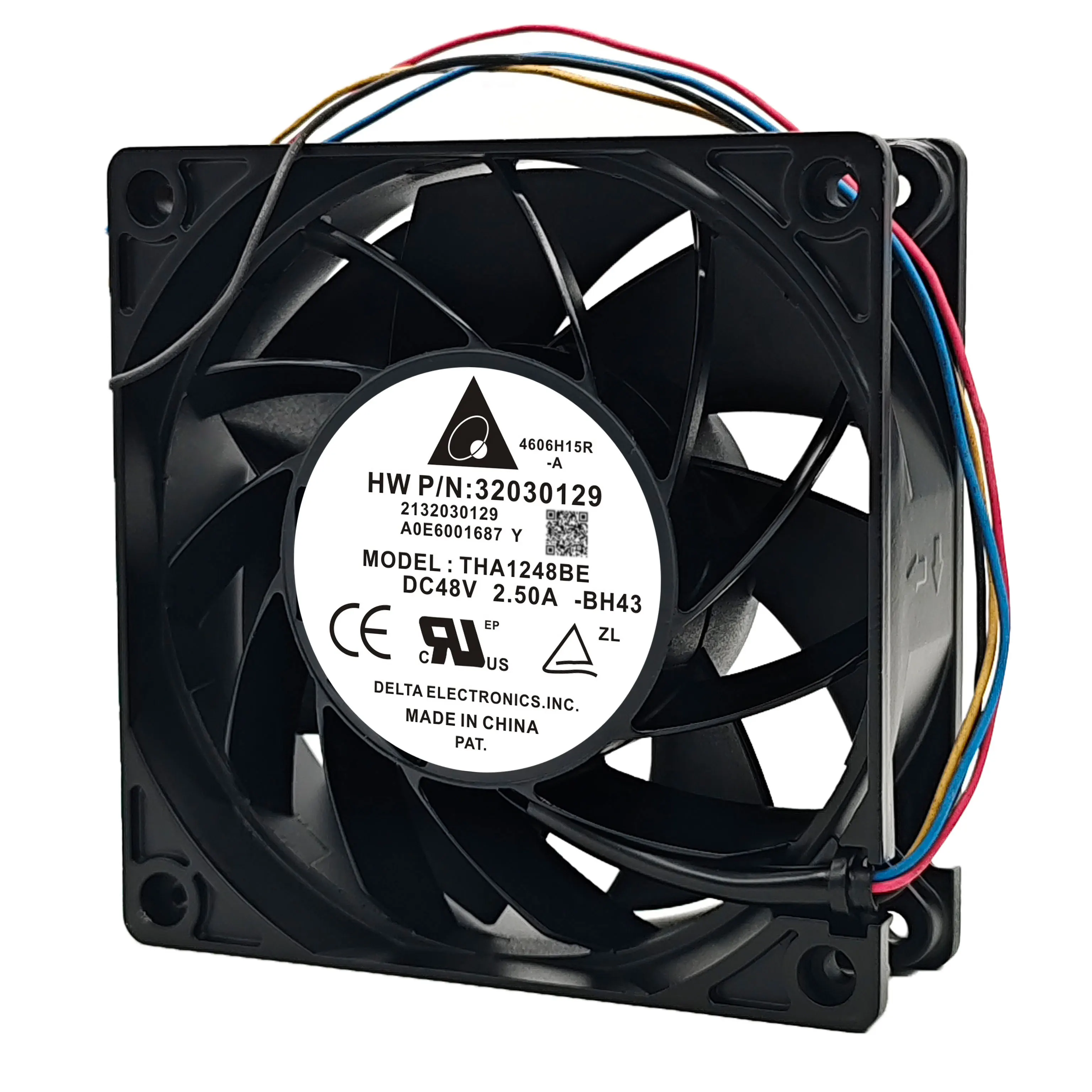 For Delta THA1248BE 12038 Aluminum Frame Cooling Fan 12cm 48V 2.50A High Speed Airflow Fan